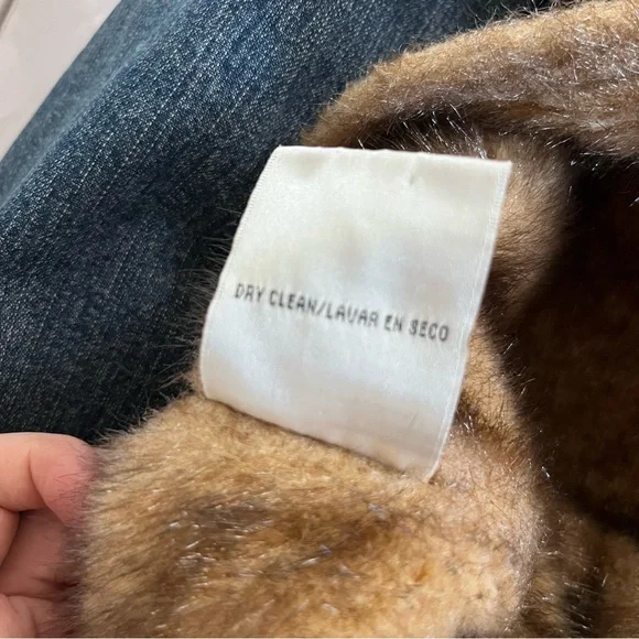 Marvin Richards Fur Lined Trucker Denim Jacket Size Large Vintage Y2K Country - Picture 13 of 16